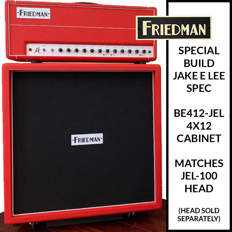 Friedman Jake E. Lee Spec 4x12 Cabinet - Red Tolex w/4 Greenback Speakers (Matches JEL-100 Head)