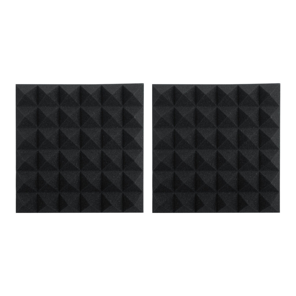 Gator 2 Pack of Charcoal 12x12" Acoustic Pyramid Panel