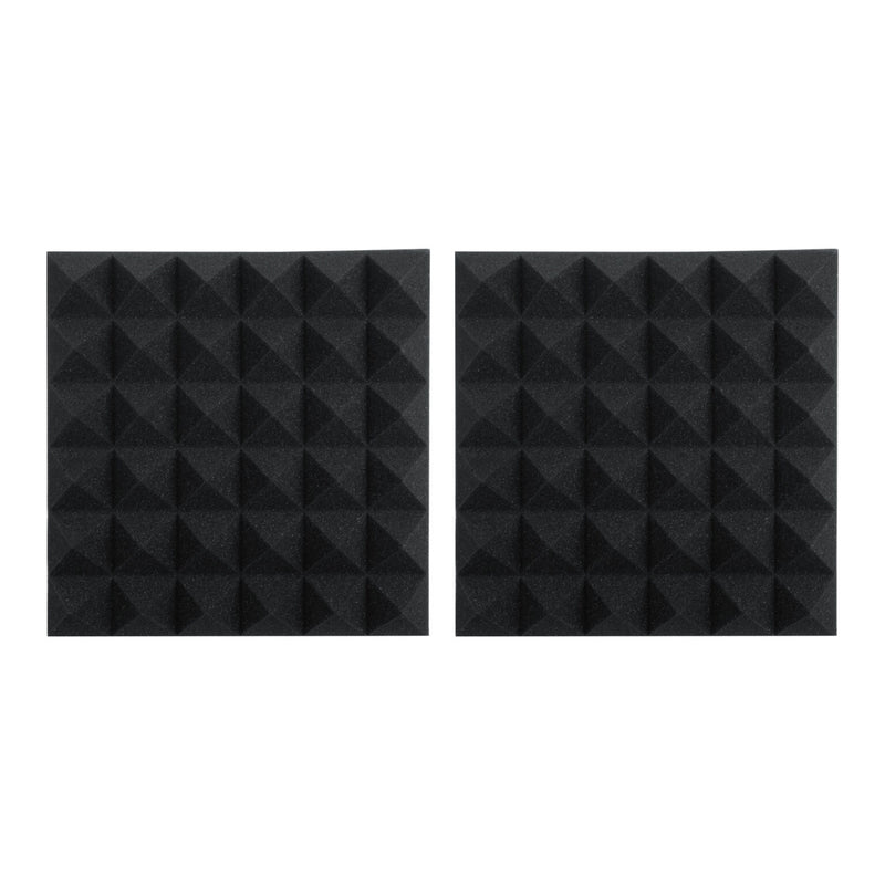 Gator 2 Pack of Charcoal 12x12" Acoustic Pyramid Panel