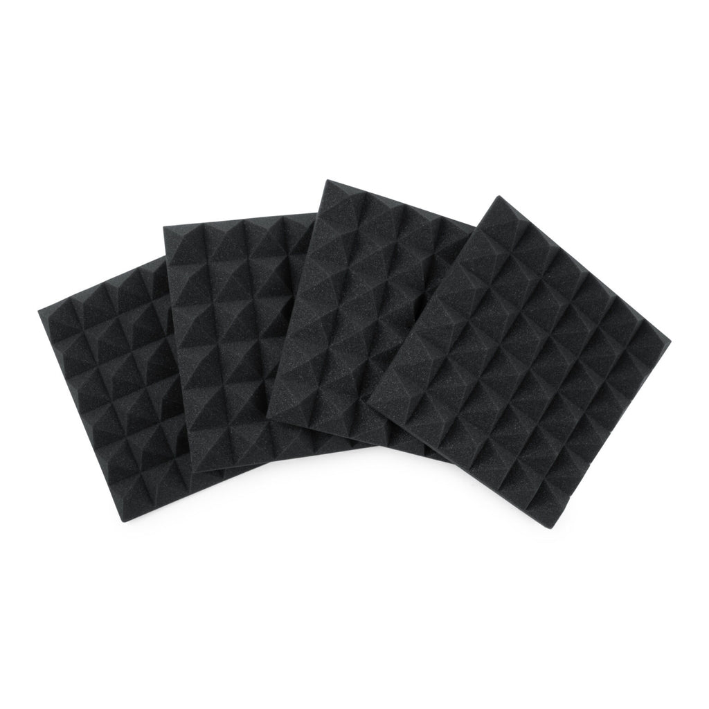 Gator 4 Pack of Charcoal 12x12" Acoustic Pyramid Panel