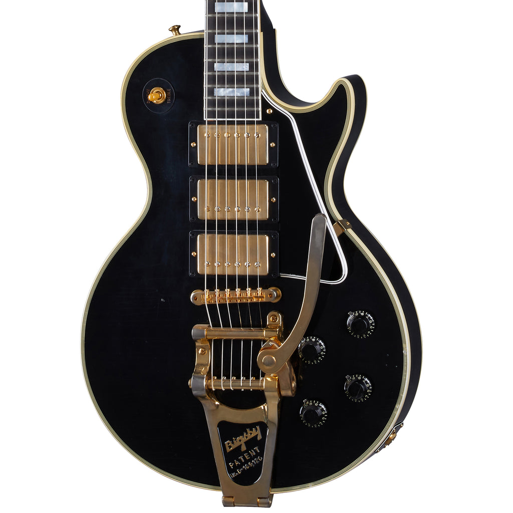 Gibson Custom Shop Murphy Lab 1957 Les Paul Custom Reissue 3-Pickup Bigsby Light Aged - Ebony