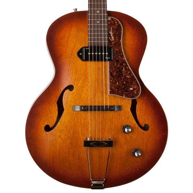 Godin 5th Avenue Kingpin P-90 Hollow Body Archtop Guitar - Cognac Burst