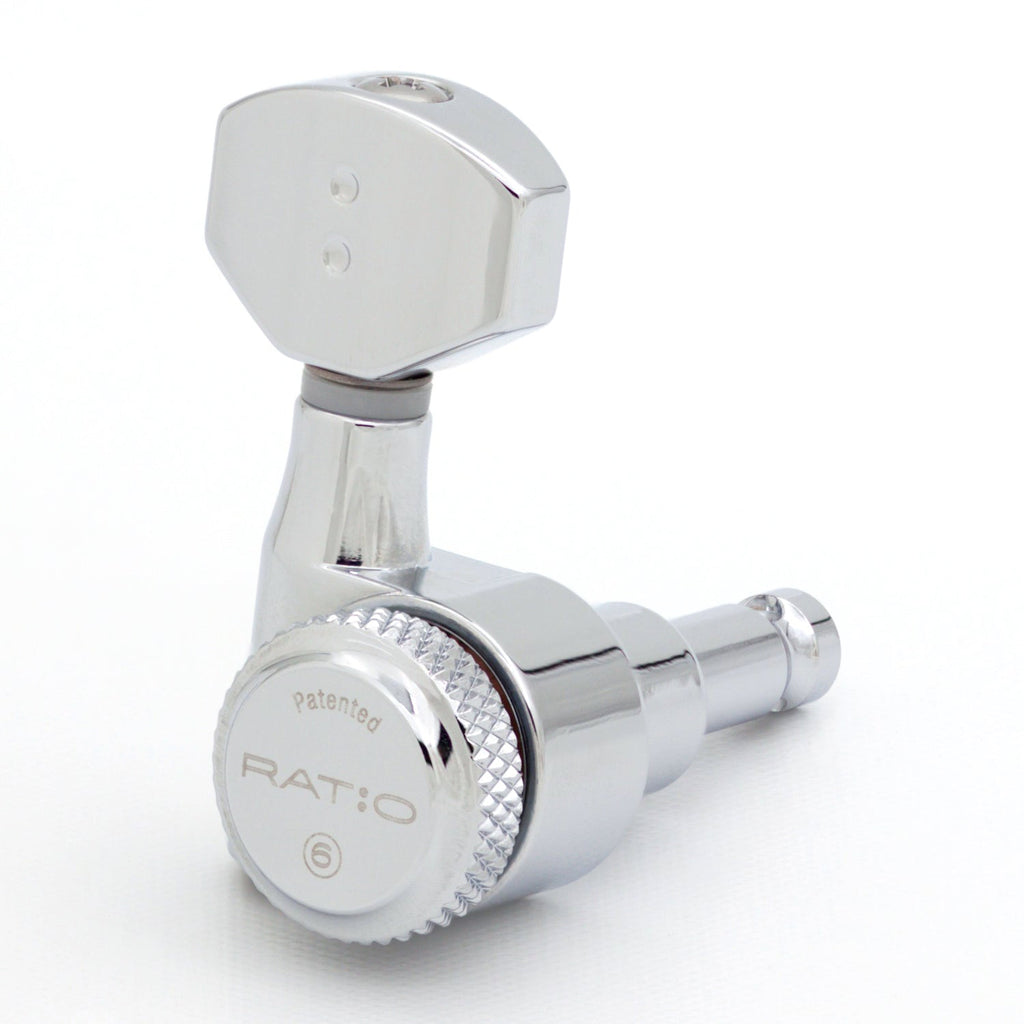 Graph Tech Ratio PRL-9721-C0 Locking Calibrated Machine Heads - 6-in-line Chrome