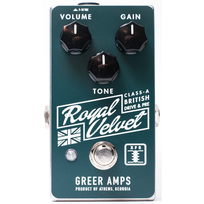 Greer Royal Velvet British Overdrive Preamp Pedal