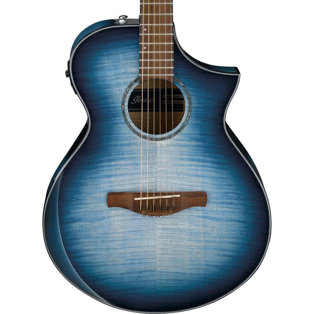 Ibanez AEWC400 AEW Series Acoustic-Electric Guitar - Indigo Blue Burst High Gloss