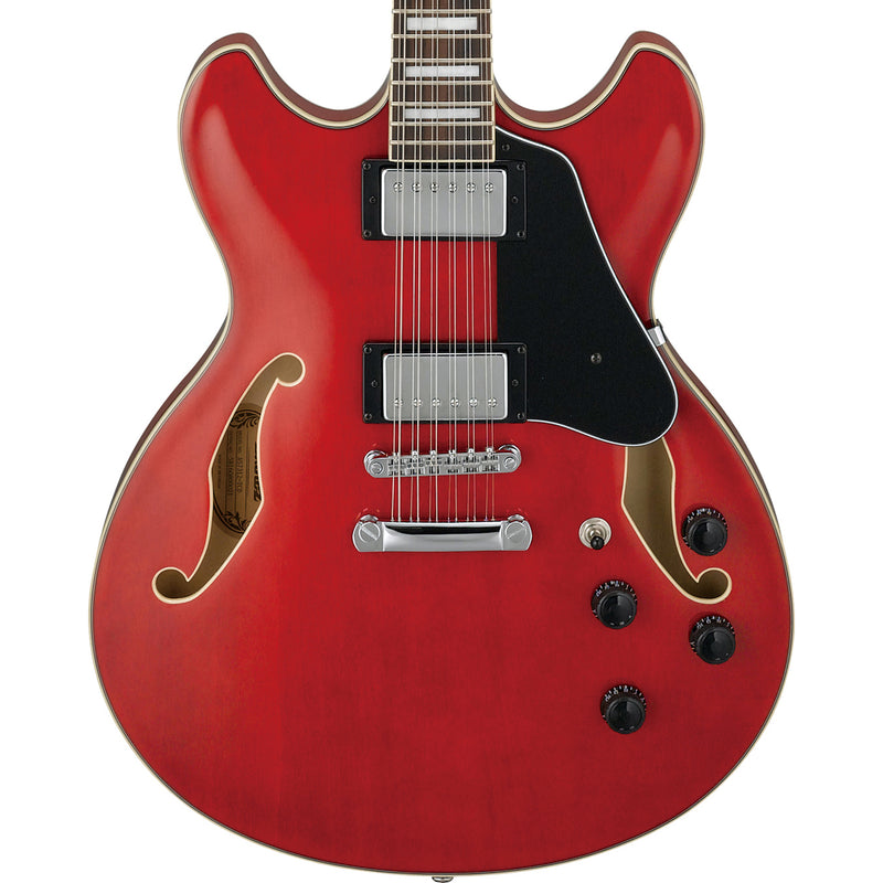 Ibanez AS7312TCD AS Artcore 12-String Semi-Hollow Body Guitar - Transparent Cherry Red