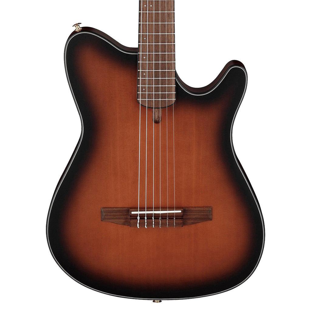 Ibanez FRH10NBSF Thinline Nylon Acoustic-Electric Guitar - Brown Sunburst