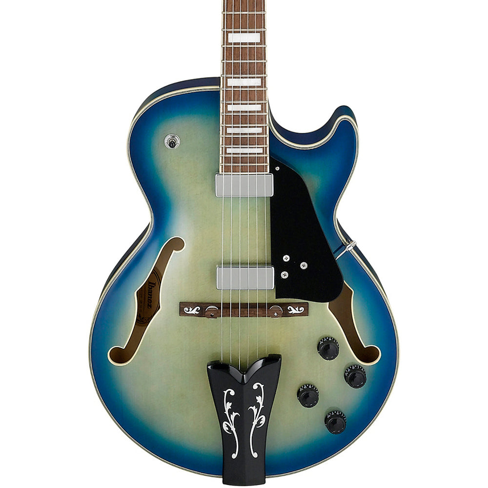 Ibanez GB10EMJBB George Benson Signature Hollow Body Guitar - Jet Blue Burst