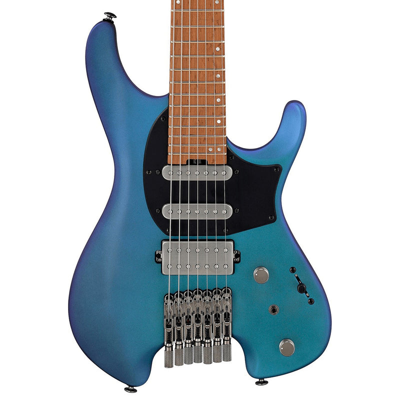 Ibanez Q547 7-string Headless HSS Guitar - Blue Chameleon Metallic Matte