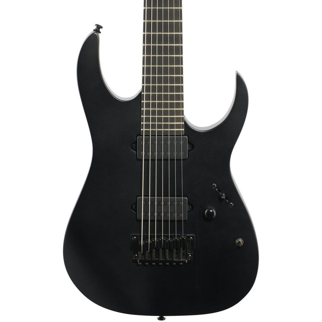 Ibanez RGIXL7 Iron Label 7-String Guitar w/ Dimarzio Pickups - Black Flat