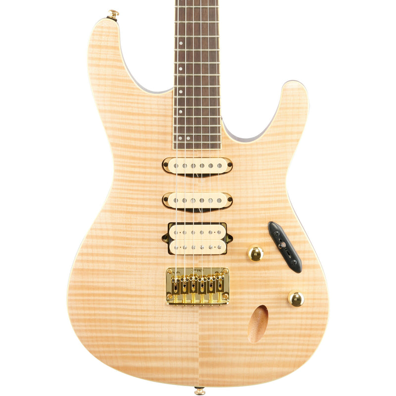 Ibanez SEW761FM Flame Maple Top HSS Guitar w/ Dimarzio Pickups - Natural Flat