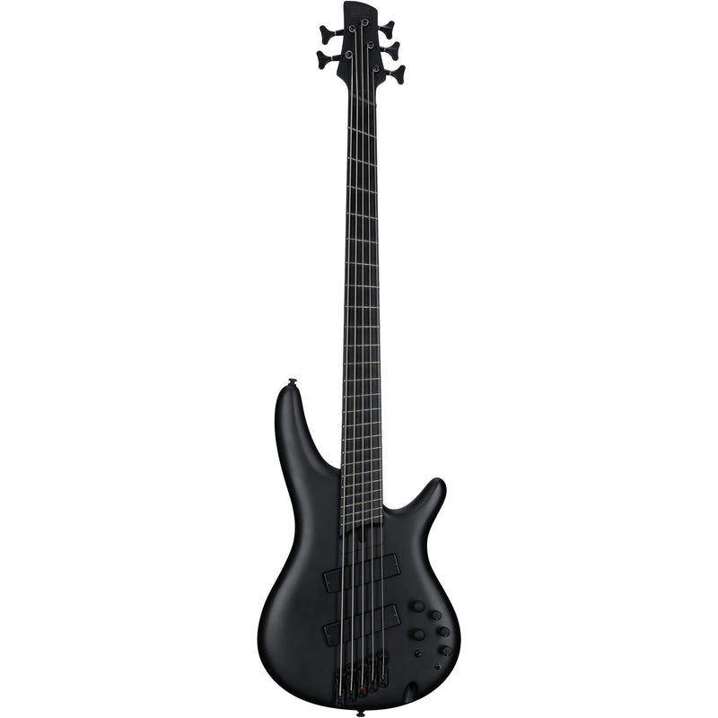 Ibanez SRMS625EX Iron Label 5-String Multi-Scale Bass w/ Bartolini Pickups - Black Flat