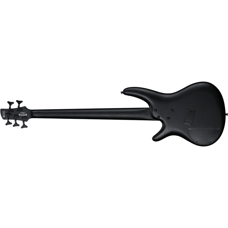 Ibanez SRMS625EX Iron Label 5-String Multi-Scale Bass w/ Bartolini Pickups - Black Flat