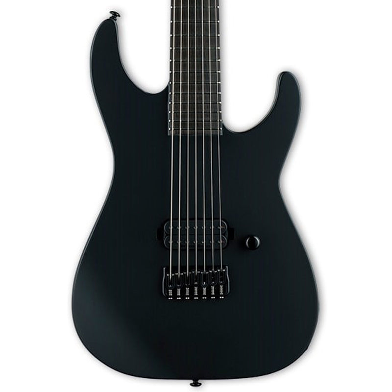 ESP LTD M-7HT Baritone Black Metal 7-String w/ Duncan Black Winter - Black Satin