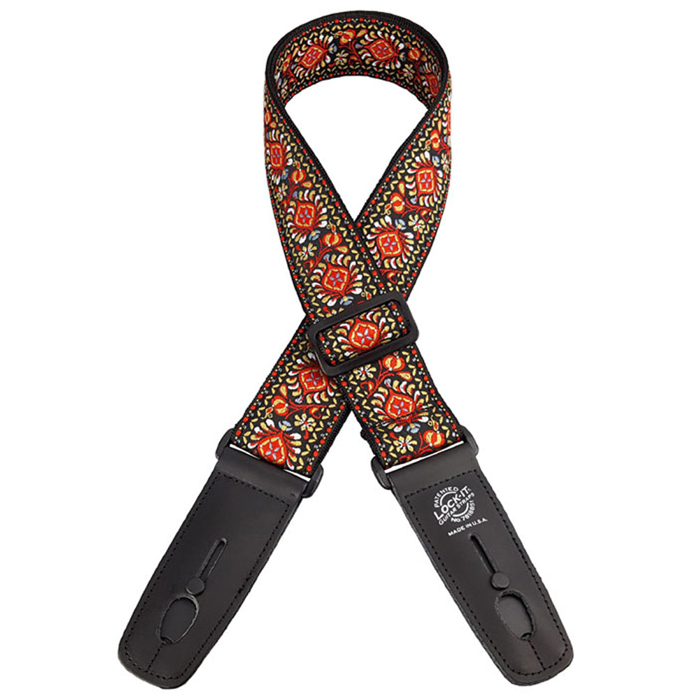 Lock-It Retro Vintage Series Locking Guitar Strap - Persian