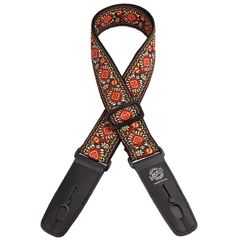 Lock-It Retro Vintage Series Locking Guitar Strap - Persian