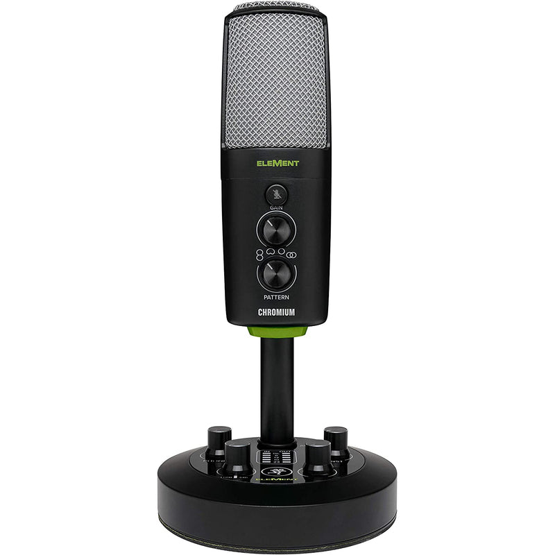 Mackie CHROMIUM Premium USB Condenser Microphone with Built-in 2-Channel Mixer