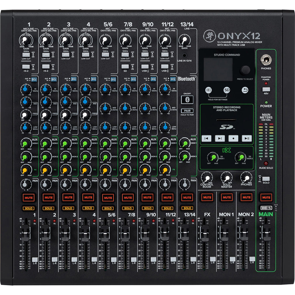 Mackie ONYX12 12-Channel Premium Analog Mixer with Multi-Track USB