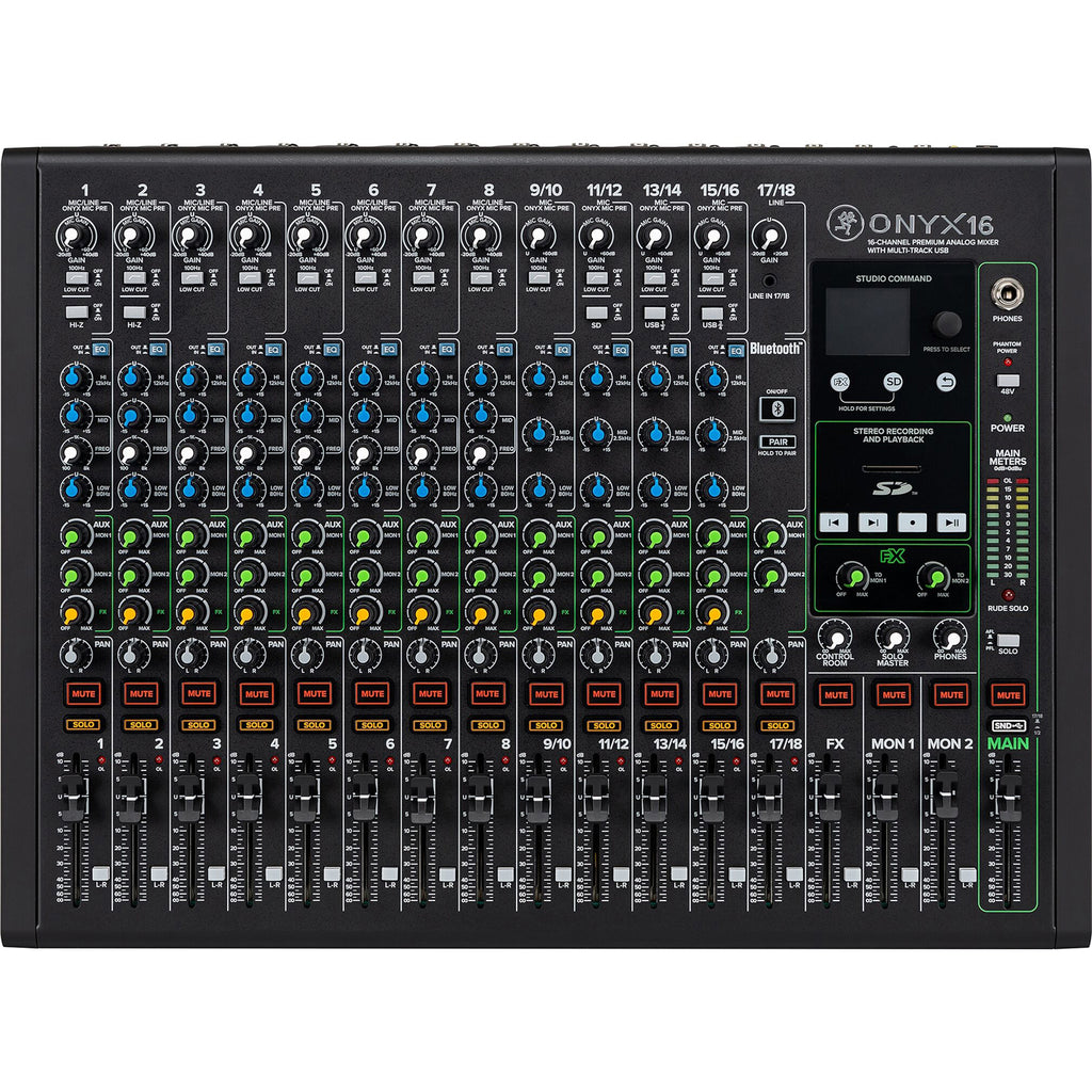 Mackie ONYX16 16-Channel Premium Analog Mixer with Multi-Track USB
