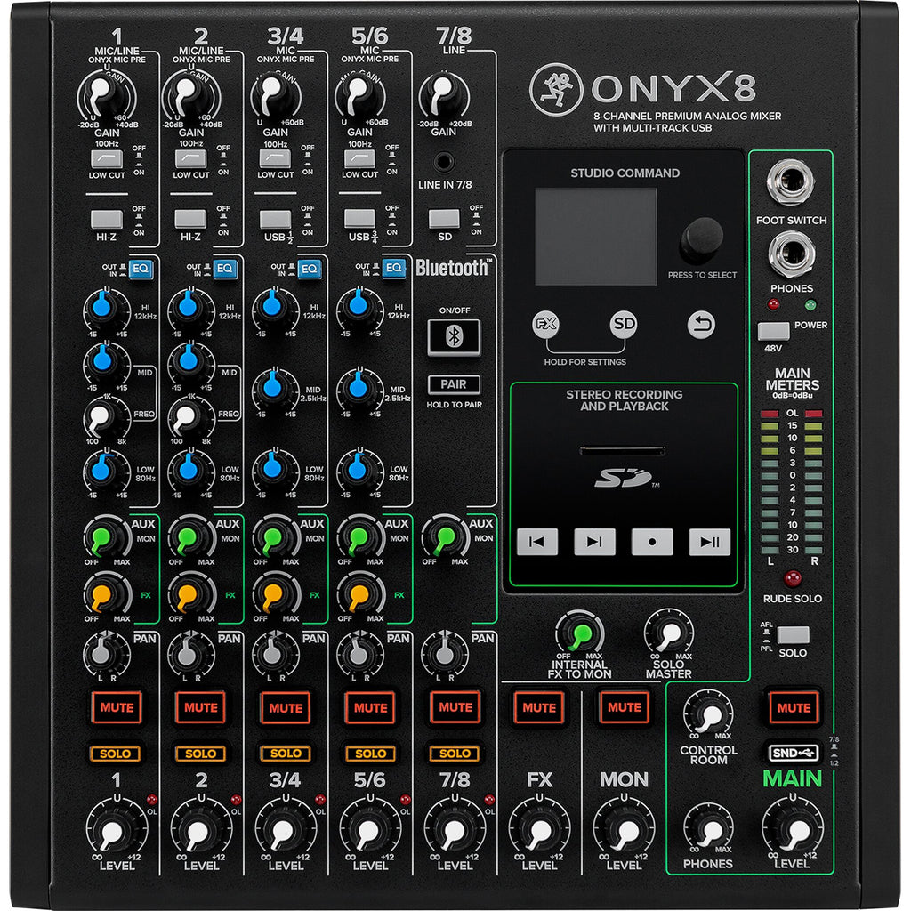 Mackie ONYX8 8-Channel Premium Analog Mixer with Multi-Track USB