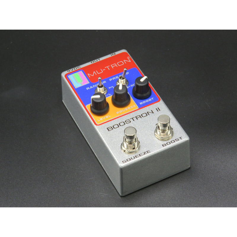 Mu-Tron Boostron II Hi-Fi Clean Boost and Compressor Pedal - Vintage Silver