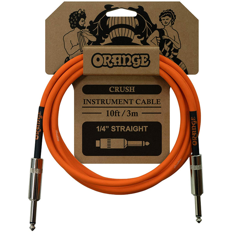 Orange CA034 Crush 10-Foot Instrument Cable, Straight to Straight, Orange