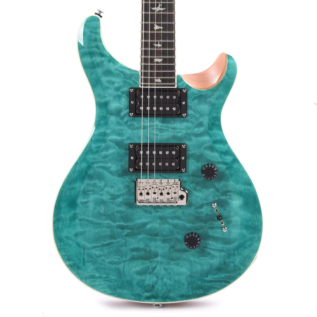 Paul Reed Smith SE Custom 24 Quilt Guitar w/ PRS Gig Bag - Turquoise
