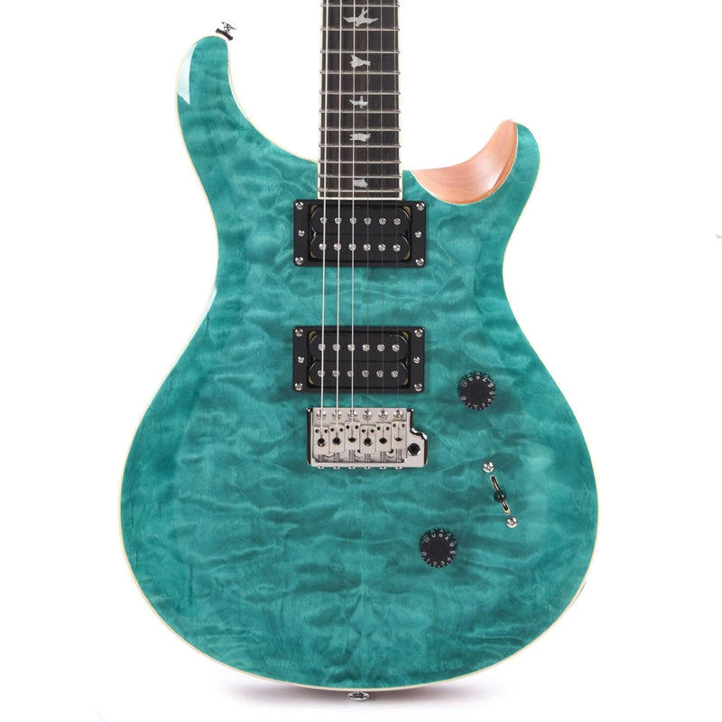 Paul Reed Smith SE Custom 24 Quilt Guitar w/ PRS Gig Bag - Turquoise