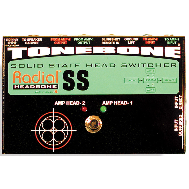 Radial Tonebone Headbone SS Head Switcher Pedal For 2 Solid-State Guitar Amps