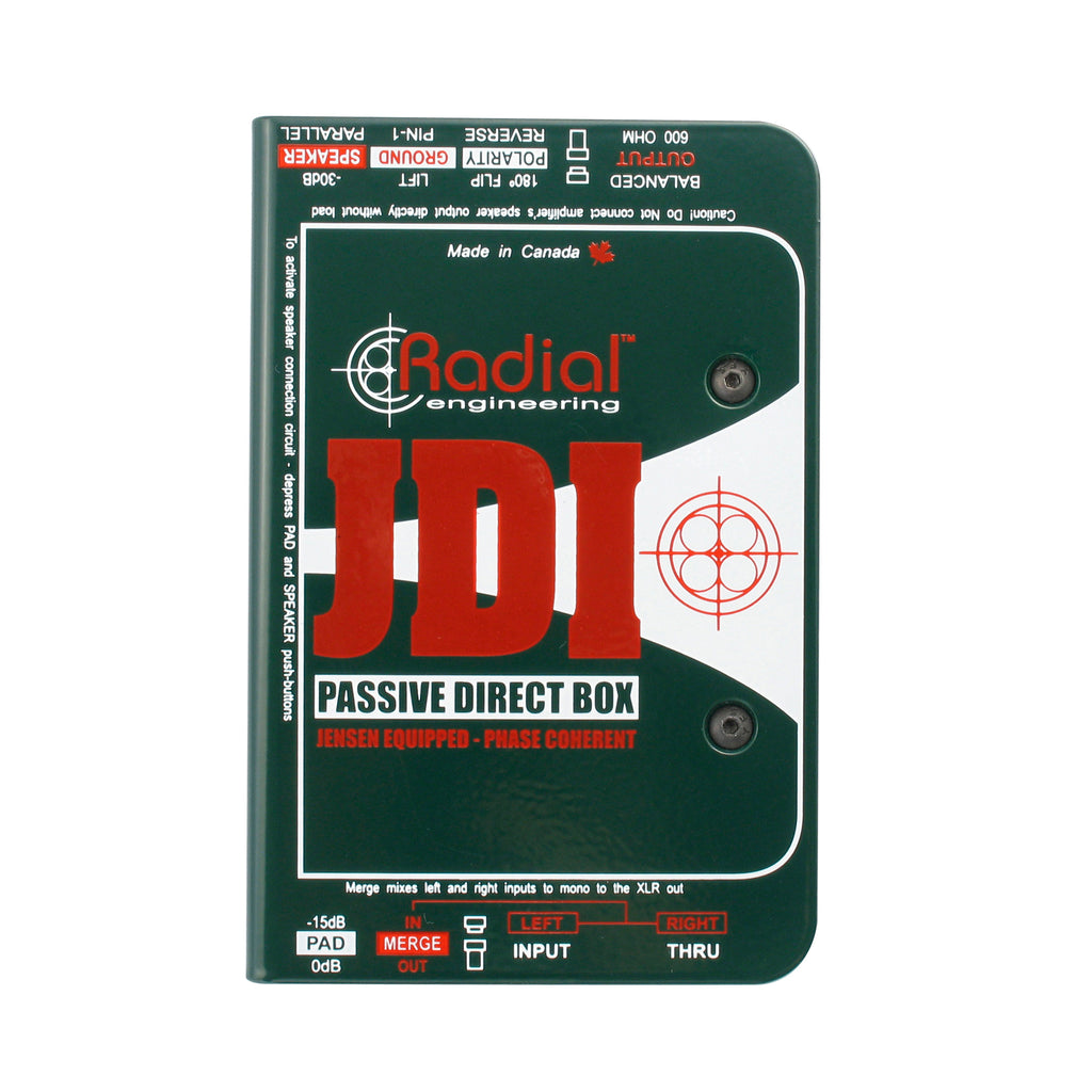Radial JDI - Jensen Equipped 1-channel Passive Instrument Direct Box