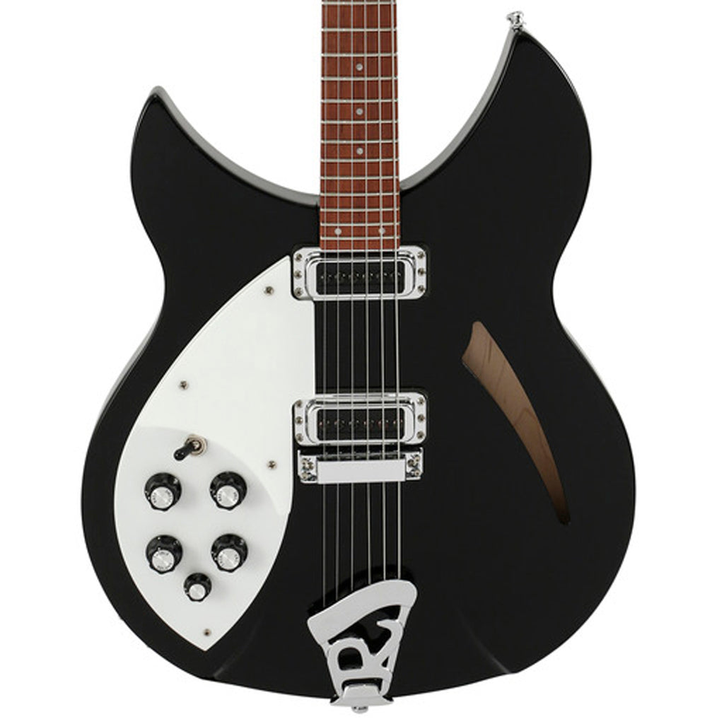Rickenbacker 330 Left-Handed Thinline Semi-Hollow Guitar - Jetglo