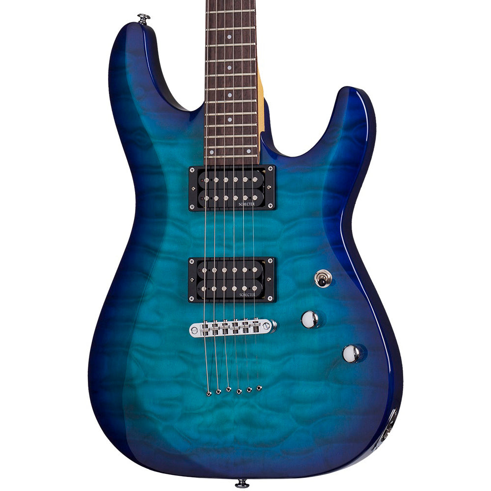 Schecter C-6 Plus Guitar - Ocean Blue Burst