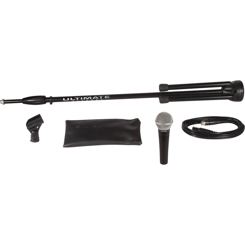 Shure SM58 BTS Microphone Bundle w/ Ultimate Support Stand & Mic Cable