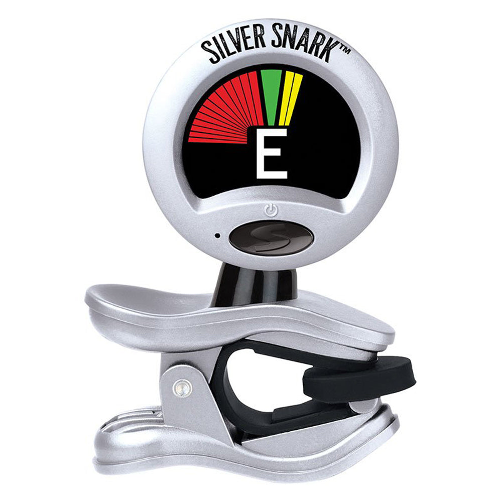 SNARK SIL-1 Silver Snark Clip-On Tuner w/ Longer Battery Life & Vulcanized Rubber Joints