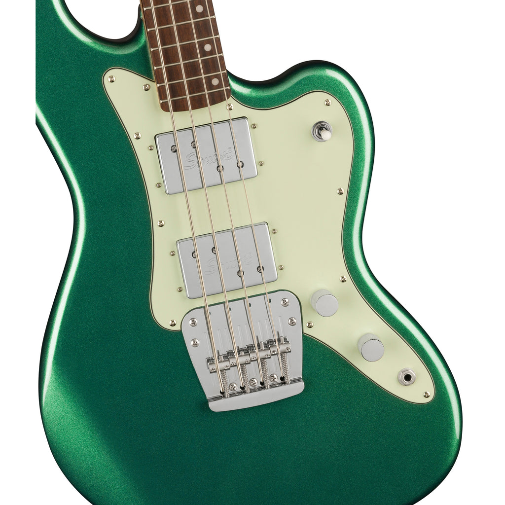 Squier Paranormal Rascal Bass HH Laurel Fingerboard Mint Pickguard - Sherwood Green