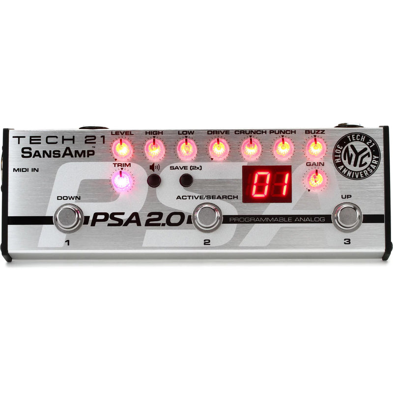 Tech 21 SansAmp PSA 2.0 - Programmable Instrument Pre-amp Pedal