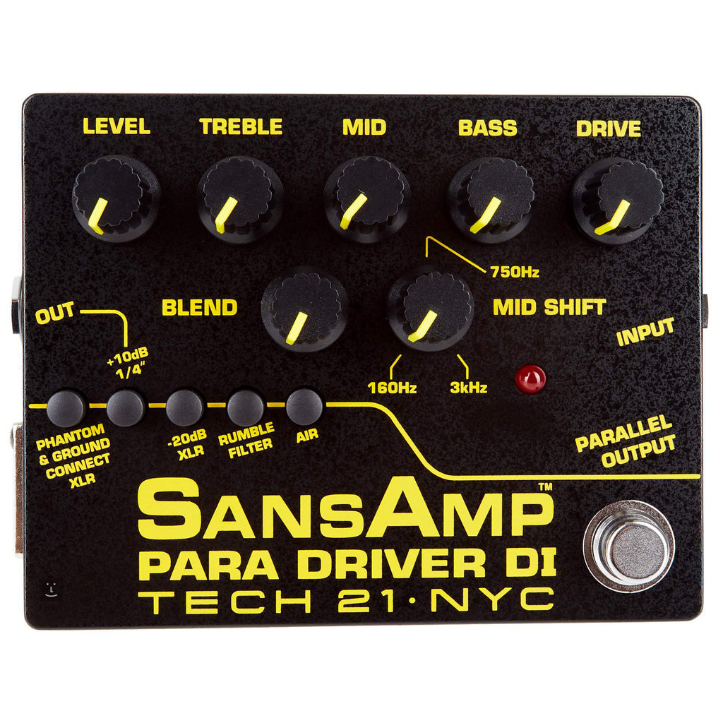 Tech 21 SansAmp Para Driver DI v2 - Instrument Pre-amp Pedal w/ Parametric EQ