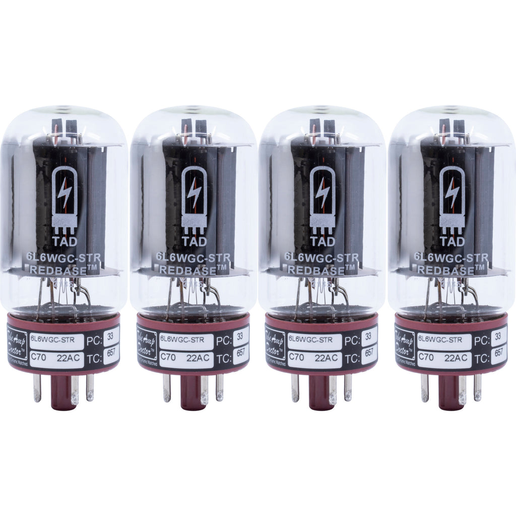 Tube Amp Doctor 6L6WGC-STR Redbase Matched Quad Power Amp Tubes (GE Remakes)