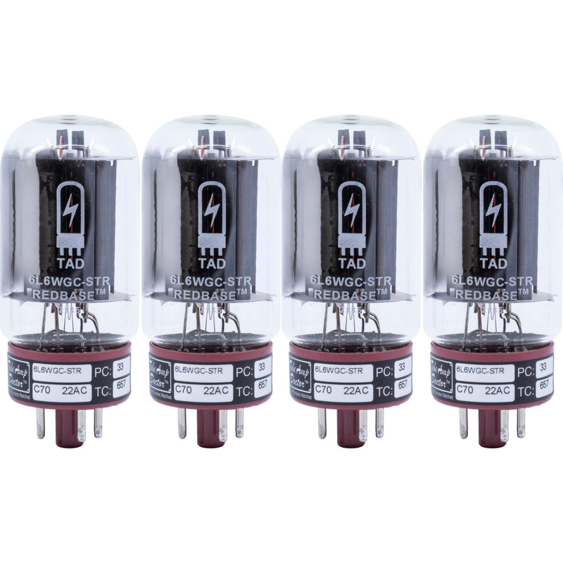 Tube Amp Doctor 6L6WGC-STR Redbase Matched Quad Power Amp Tubes (GE Remakes)