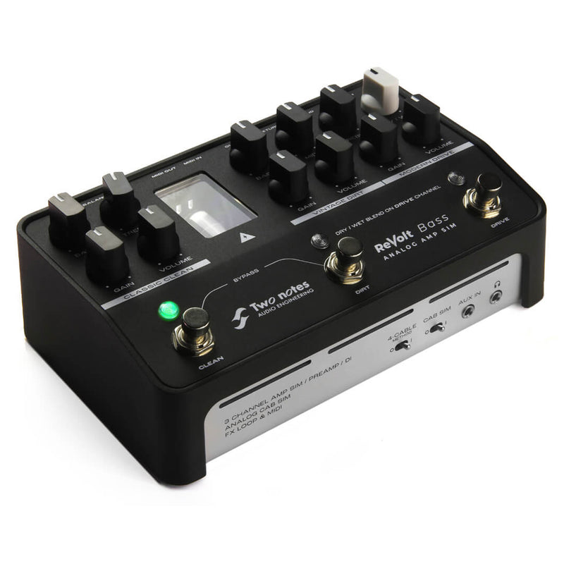 best bass amp simulator pedal Two Notes ReVolt Bass Analog Amp Simulator Pedal
