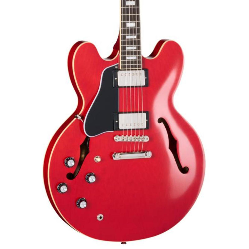 Epiphone 1962 ES-335 Reissue Left-Handed Inspired by Gibson Custom Semi-Hollow Guitar w/ Hardshell Case - Sixties Cherry