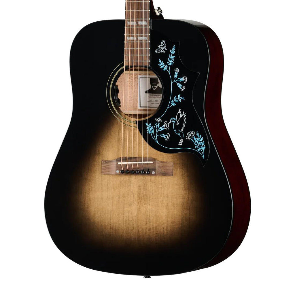 Epiphone Eric Church Signature Hummingbird Dark Studio Acoustic-Electric Guitar w/ Hardshell Case - Cobra Burst