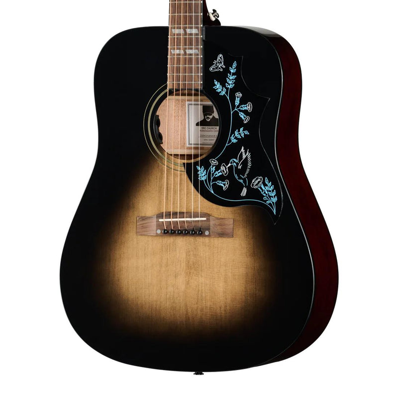 Epiphone Eric Church Signature Hummingbird Dark Studio Acoustic-Electric Guitar w/ Hardshell Case - Cobra Burst