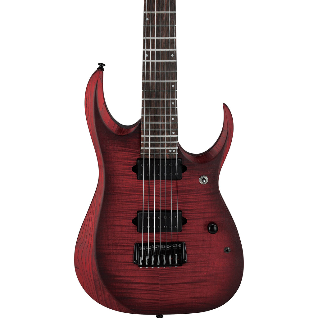 Ibanez RGD721FA RGD 7-String Guitar w/ Dimarzio Pickups  - Stained Wine Red Bust Flat