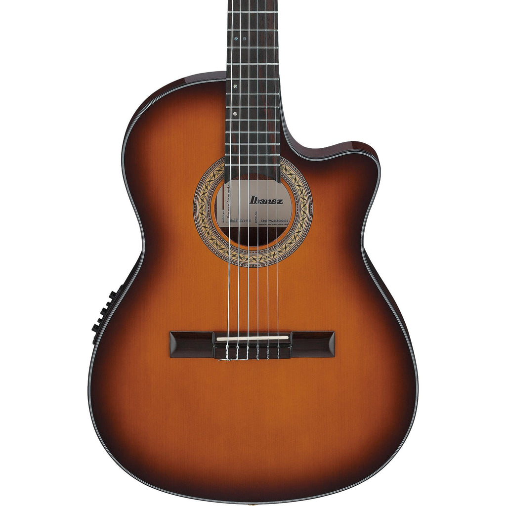 Ibanez GA35TCE Acoustic-Electric Classical Gujitar - Dark Violin Sunburst High Gloss