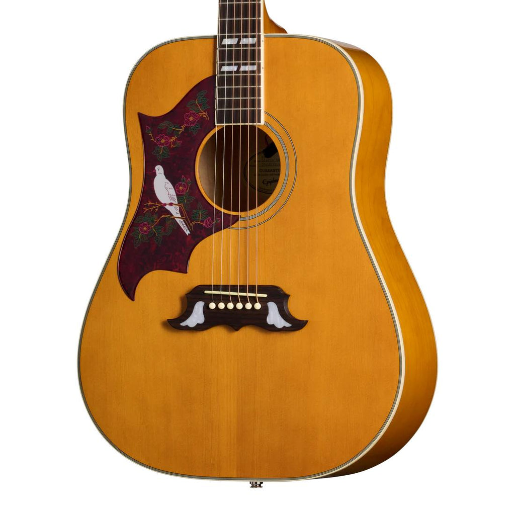 Epiphone Dove Studio Left-Handed Acoustic-Electric Guitar w/ Gig Bag - Antique Natural