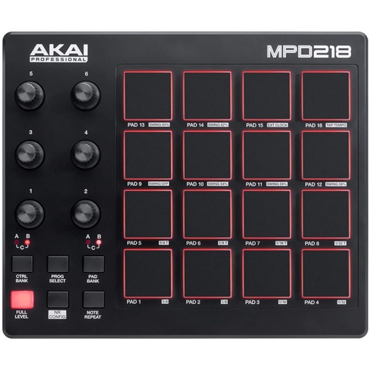 AKAI professional MPD218 MIDIパッドコントローラー Akai Professional MPD218 16-Pad MIDI Pad Controller – Motor City