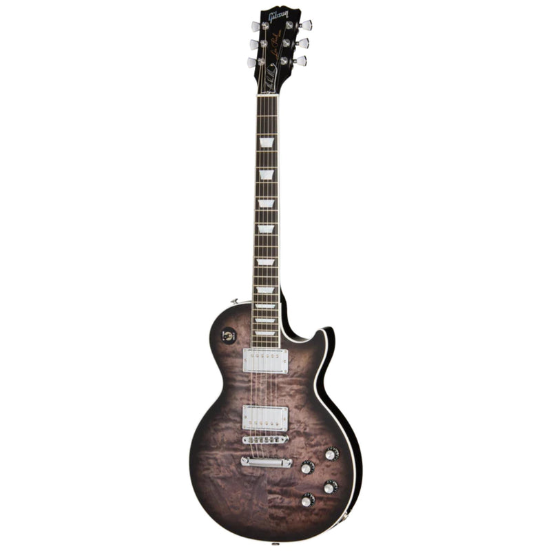 Gibson Mark Morton Signature Les Paul Modern Quilt Guitar w/ Hardshell Case- Translucent Ebony Burst Satin