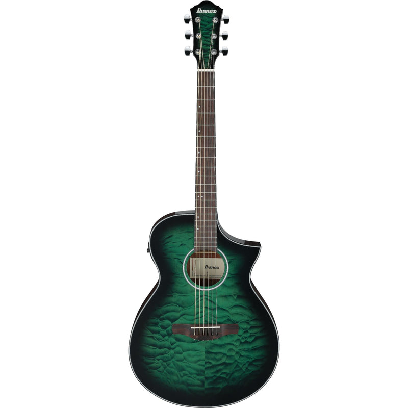 Ibanez AEWC16Q Acoustic-Electric Guitar - Trans Emerald Burst