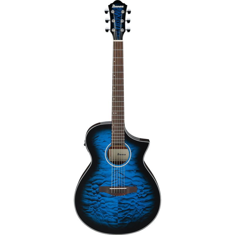 Ibanez AEWC16QA Acoustic-Electric Guitar -  Transparent Blue Sunburst